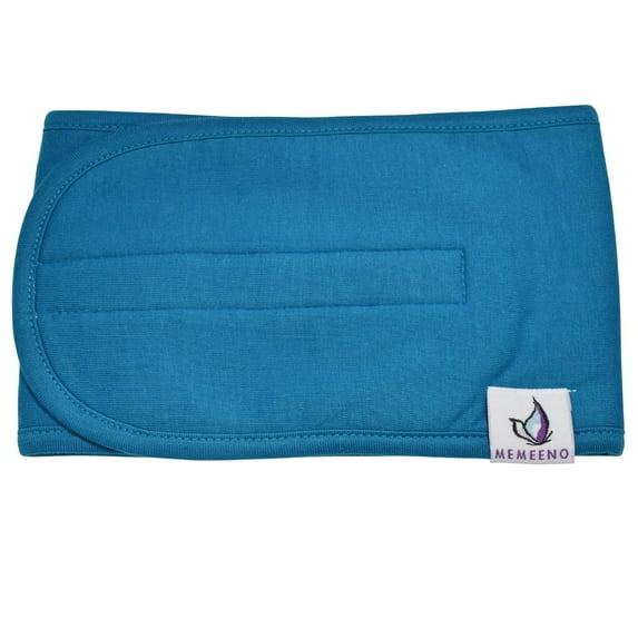 MEMEENO Belly Band for Colic & Gas Relief, Organic Cotton, Self-Warming for Fussy Newborn (Ocea)