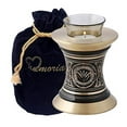 MEMORIALS 4U Memorials4u Majestic Golden Aura Tealight Urn Black