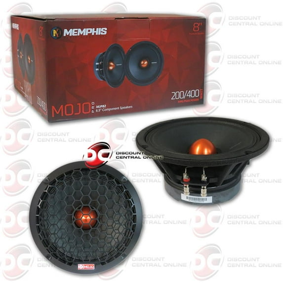 MEMPHIS AUDIO® MJP82 8" 200W RMS MOJO PRO SERIES COMPONENT SPEAKER SINGLE UNIT