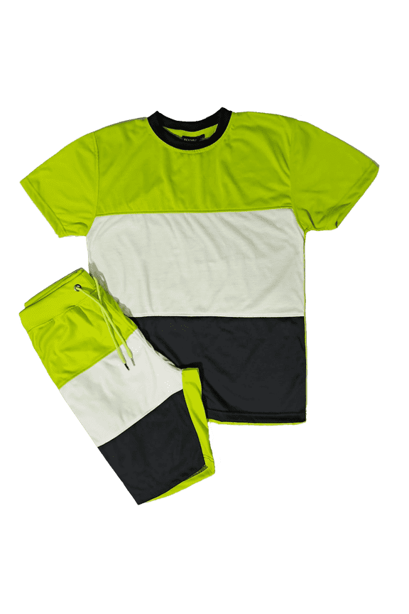 MEN 2 PIECE COLLAR T.SHIRT DESIGNER FASHIONED SHORT SET