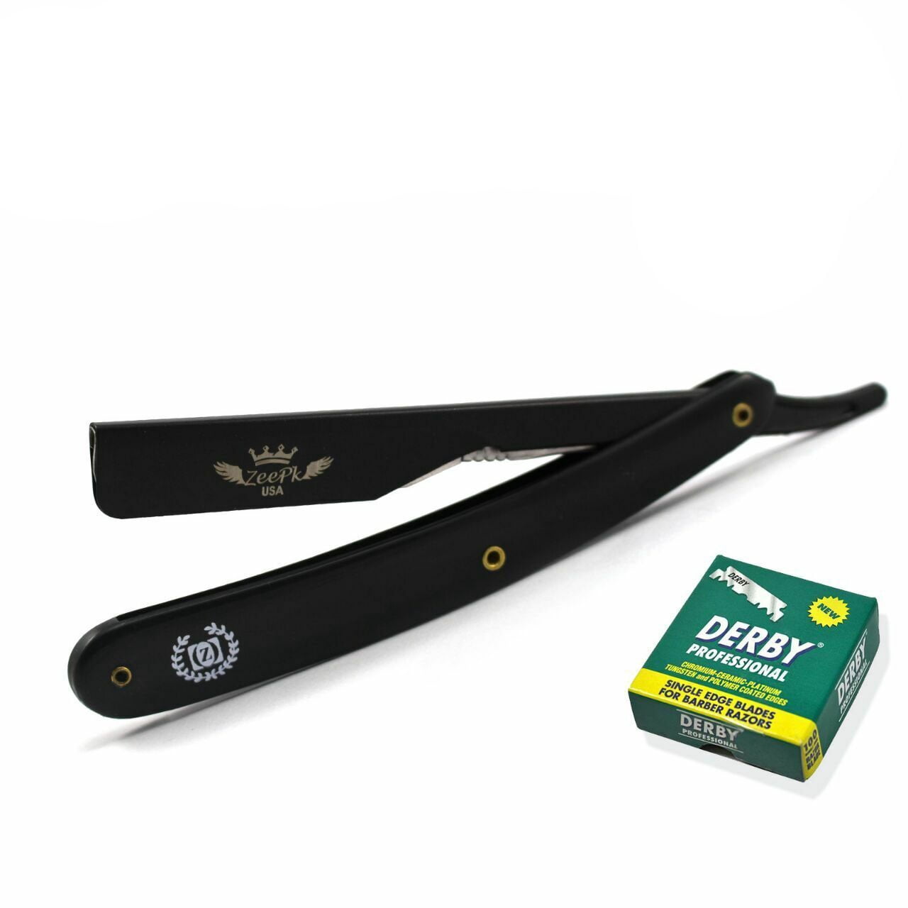 MEN BARBER (BEARD) CUT THROAT SHAVETTE STRAIGHT SHAVING RAZOR 100 DERBY ...