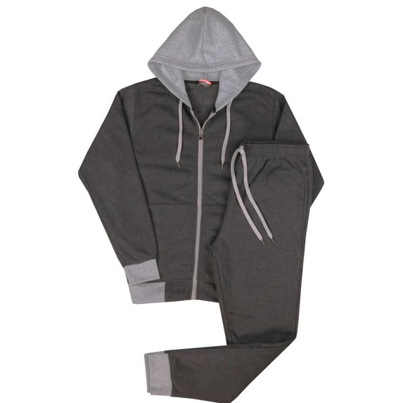 MEN CLASSIC 2 PIECE SOLID TECH FLEECE SWEATSUIT W/DRAWSTRINGS SMALL UPTO 5X