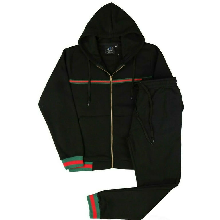 MEN CLASSIC JOGGER DESIGNER STAR STRIPE FLEECE SWEATSUIT W