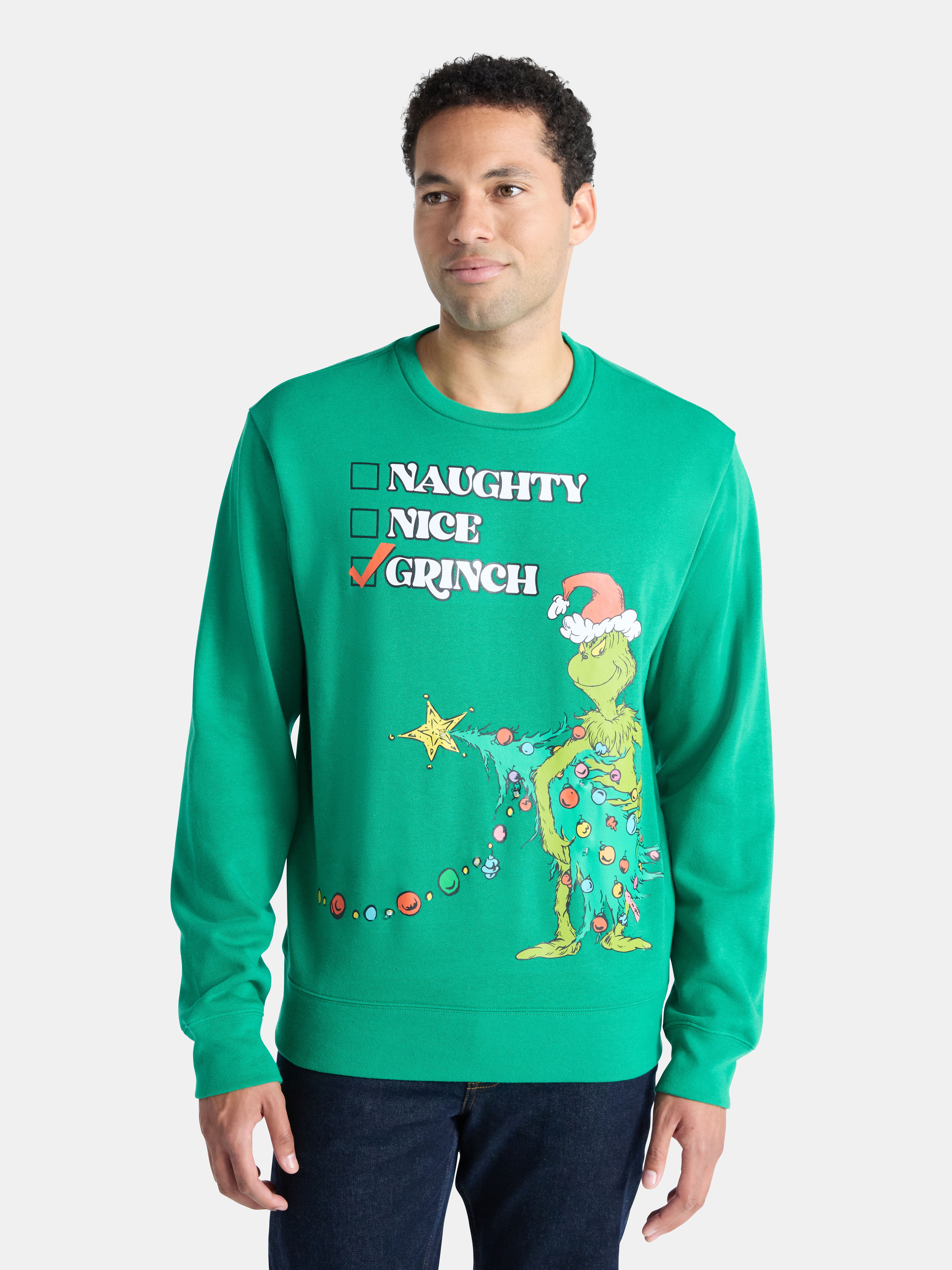 Dr. Seuss The Grinch Men's and Big Men's Graphic Light Up