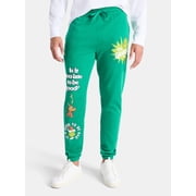 Dr. Seuss The Grinch Men's and Big Men's Graphic Jogger Pants, Sizes XS-3XL