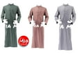 thumbnail image 1 of MEN ISLAMIC MUSLIM THOBE  AL FIRDOUS BRAND WITH COLLARBLACK  COLOR SIZE 52, 1 of 3
