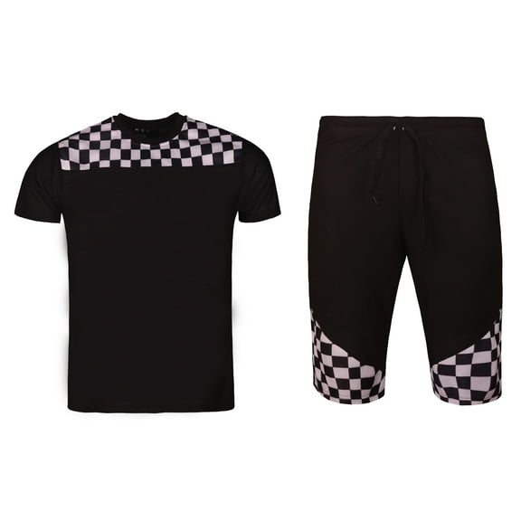 MEN LIGHTWEIGHT SMOOTH CUBICAL MONOGRAM SHORT SET SMALL UPTO 4XL