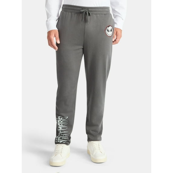 Nightmare Before Christmas Men's and Big Men's Jack Skellington Graphic Jogger Pants, Sizes XS-3XL