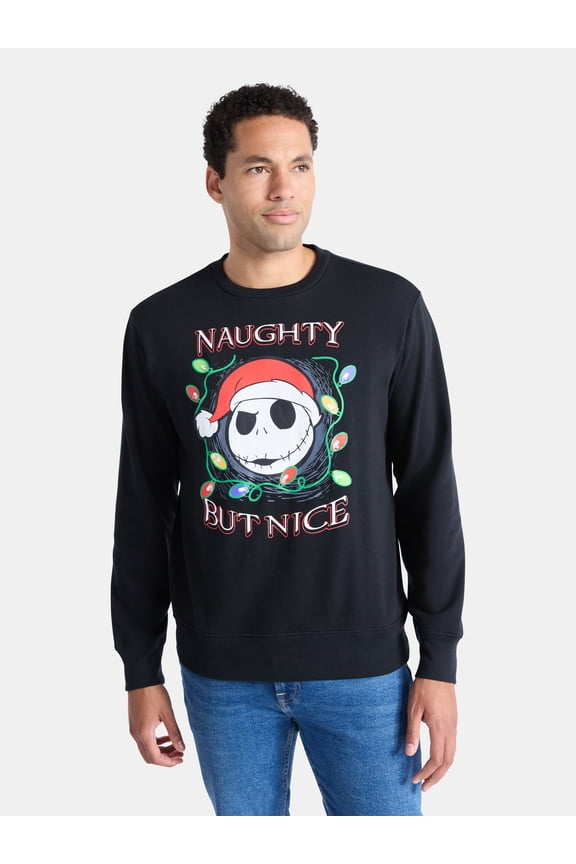 Men's Jack Skellington Light Up Graphic Sweatshirt, Sizes XS-3XL