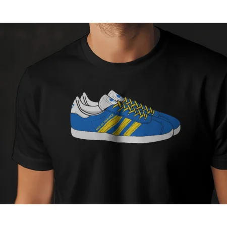 MEN OF HARLECH Gazelle T-Shirt | Cardiff City Ninian Sloper CCFC Blue Soul Birds