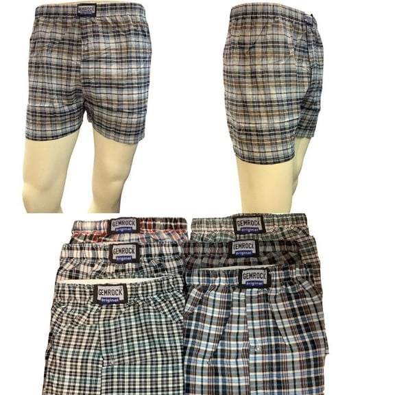 MEN'S 6 PIECES BIG & TALL USA LUXURIOUS CLASSIC PLAID BOXER SHORTS UNDERWEAR SIZE 4XL (54-56)