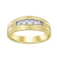thumbnail image 1 of Bellano Men's Band 0.15Ct Round Diamond 10K Yellow Gold, 1 of 1
