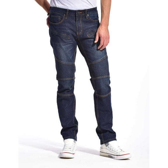 MEN'S BIG BEN FIVE POCKETS MOTO SLIM FIT JEANS