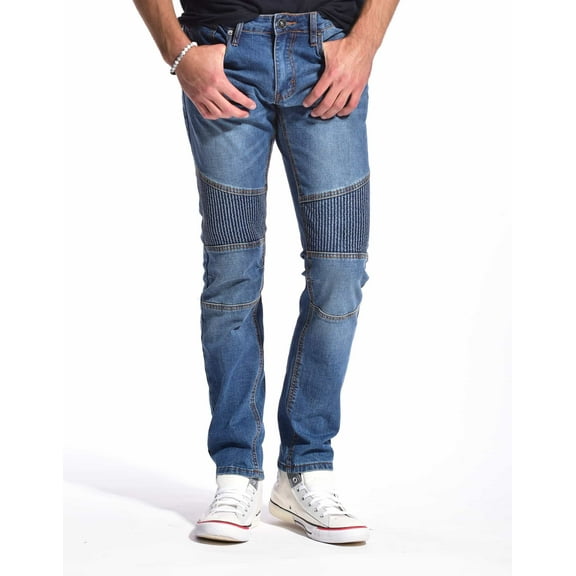 MEN'S BIG BEN FIVE POCKETS MOTO SLIM FIT JEANS
