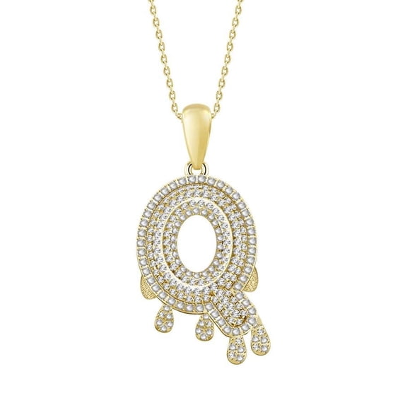 Bellano Men's Charm 0.33Ct Round Diamond 10K Yellow Gold