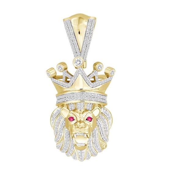 Bellano Men's Charm 0.60Ct Round Diamond 10K Yellow Gold