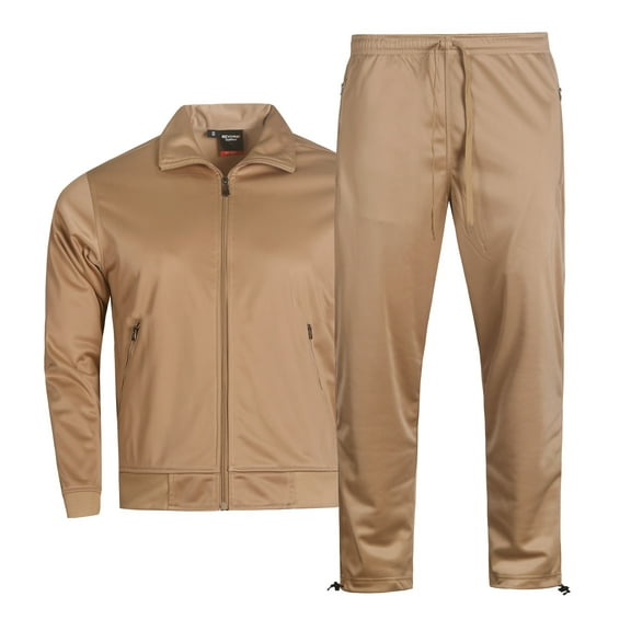 MEN'S CLASSIC OPEN BOTTOM SOLID ACTIVEWEAR JOGGING SPORTSWEAR TRACKSUIT S - 5X