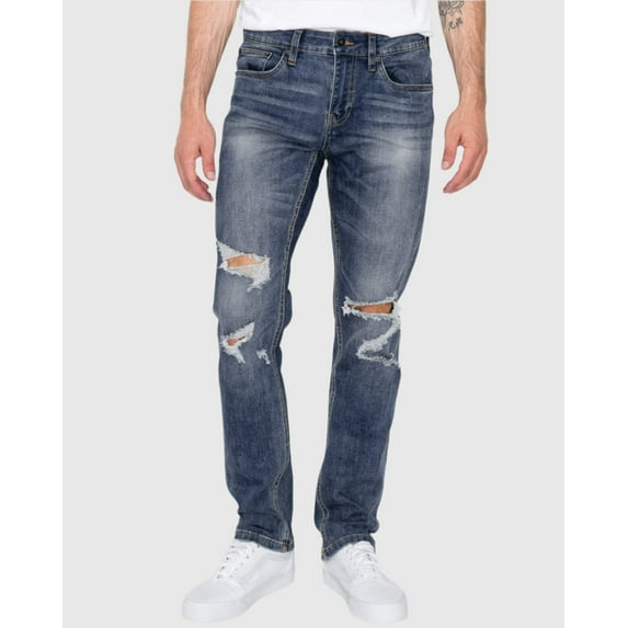 MEN'S CLAW RIPPED SKINNY FIT JEANS