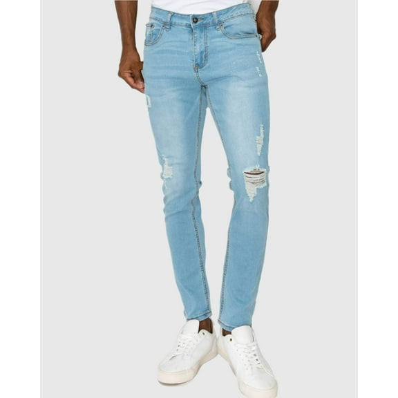 MEN'S CLAW RIPPED SKINNY FIT JEANS
