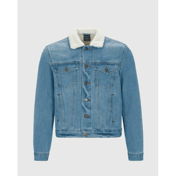 MEN'S DENIM TRUCKER SHERPA JACKET