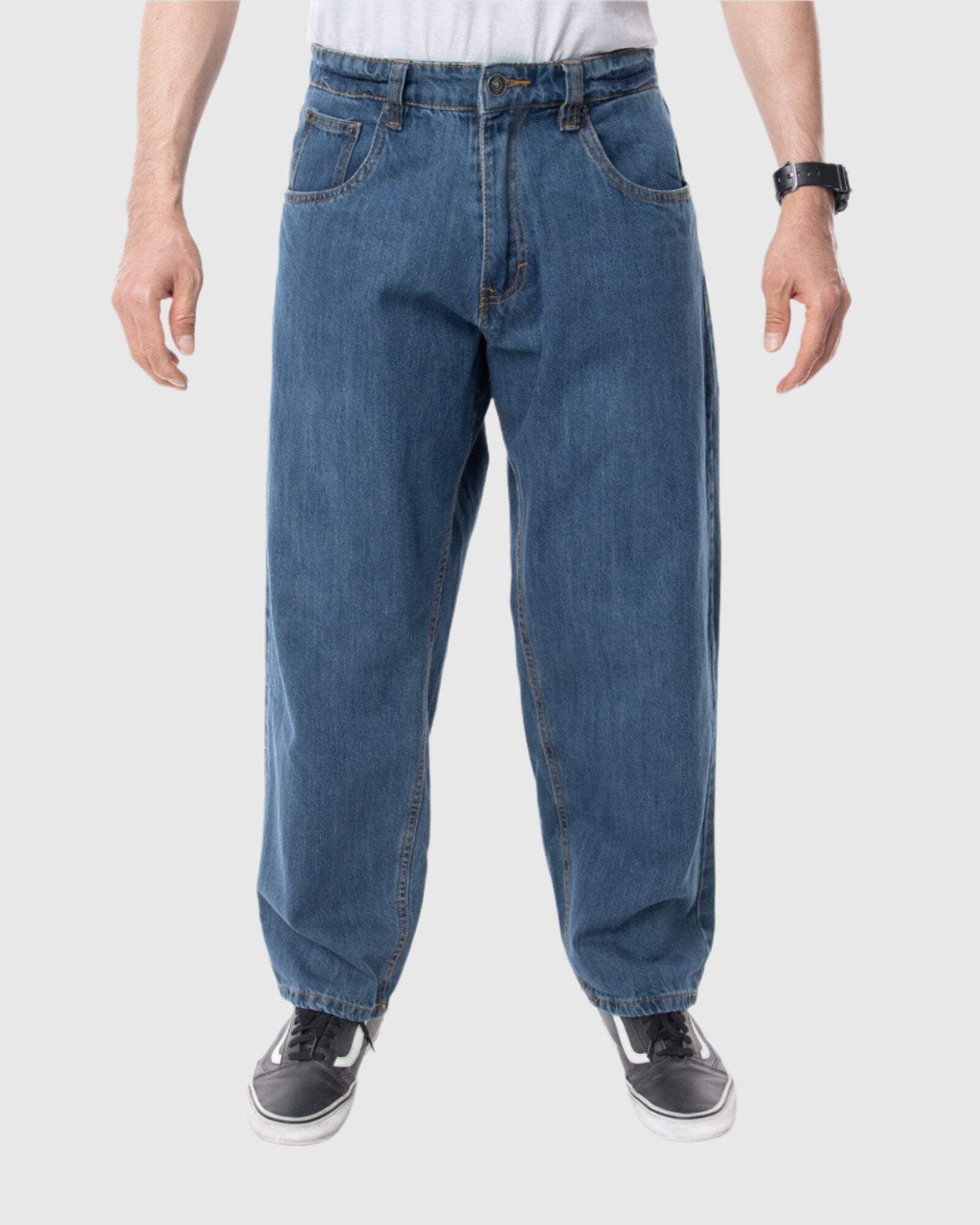 MEN'S DROOPY DROP CROTCH LOOSE FIT JEANS - Walmart.com