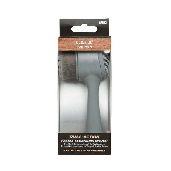MEN'S DUAL ACTION FACIAL CLEANSING BRUSH (GREY)