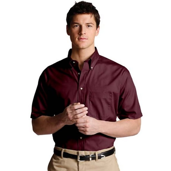 MEN'S EASY CARE SHORT SLEEVE POPLIN SHIRT