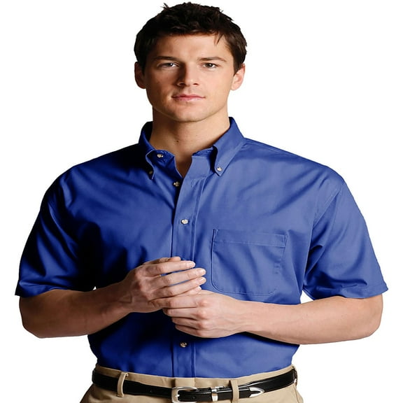 MEN'S EASY CARE SHORT SLEEVE POPLIN SHIRT