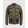 thumbnail image 1 of Men's Elnathan Fleece Utility Bomber Jacket - Light Olive, Medium, 1 of 5