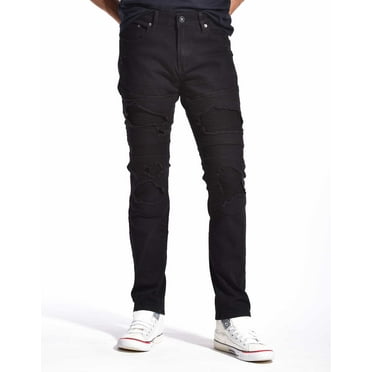 MEN'S EVERGLADES FIVE POCKETS MOTO SLIM FIT JEANS