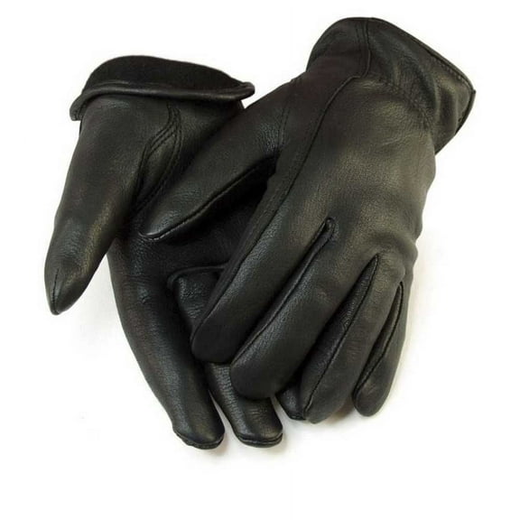 MEN`S FULL GRAIN BLACK DEERSKIN GLOVES LINED 40 GRAM 3M THINSULATE XL