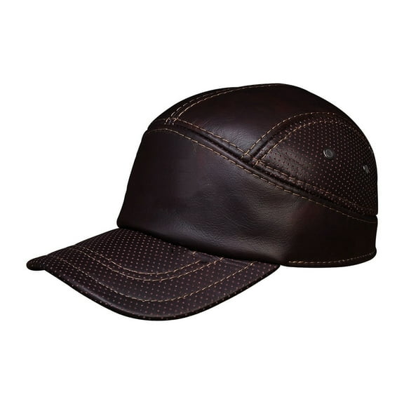 MEN'S Genuine Leather Baseball Cap Hat Band New Real Leather Warm Caps Hats ,Fashion