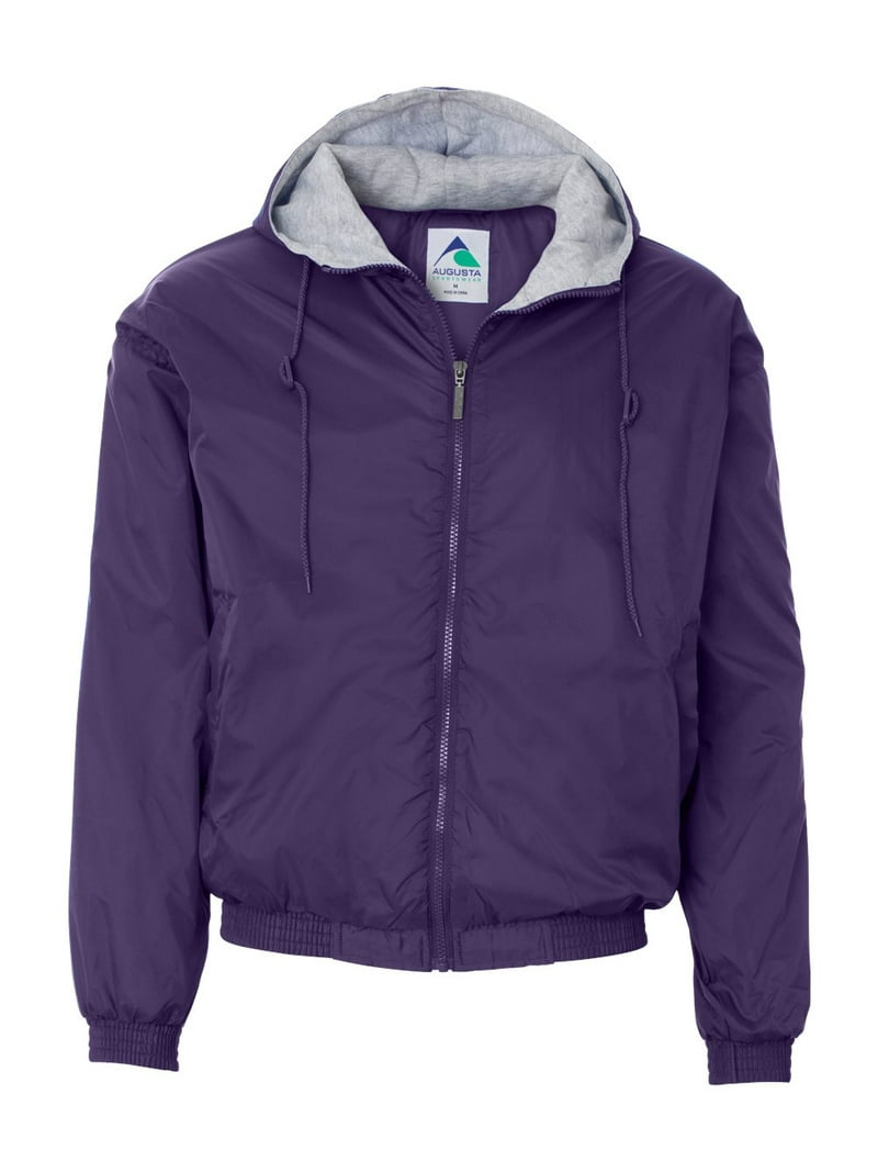 MEN'S HOODED TAFFETA JACKET/FLEECE LINED 4XL Purple - Walmart.com