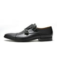 thumbnail image 1 of MEN'S JACK BLACK DRESS SHOES - MEN'S MONK STRAP BLACK JACK FORMAL DRESS SHOES (Black, 7.5), 1 of 2