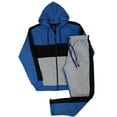 thumbnail image 1 of MEN'S JOGGER COLOR BLOCK FLEECE HOODED SWEATSUIT W/DRAWSTINGS, 1 of 1
