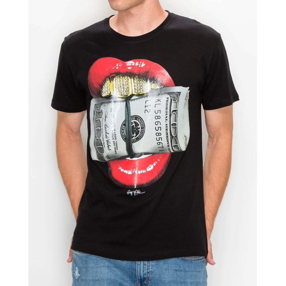MEN'S LIPS CASH BIG TALL GRAPHIC TEE