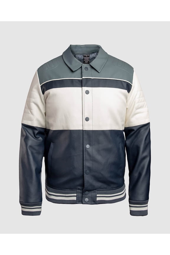 MEN'S LUCIO VEGAN LEATHER RACING JACKET