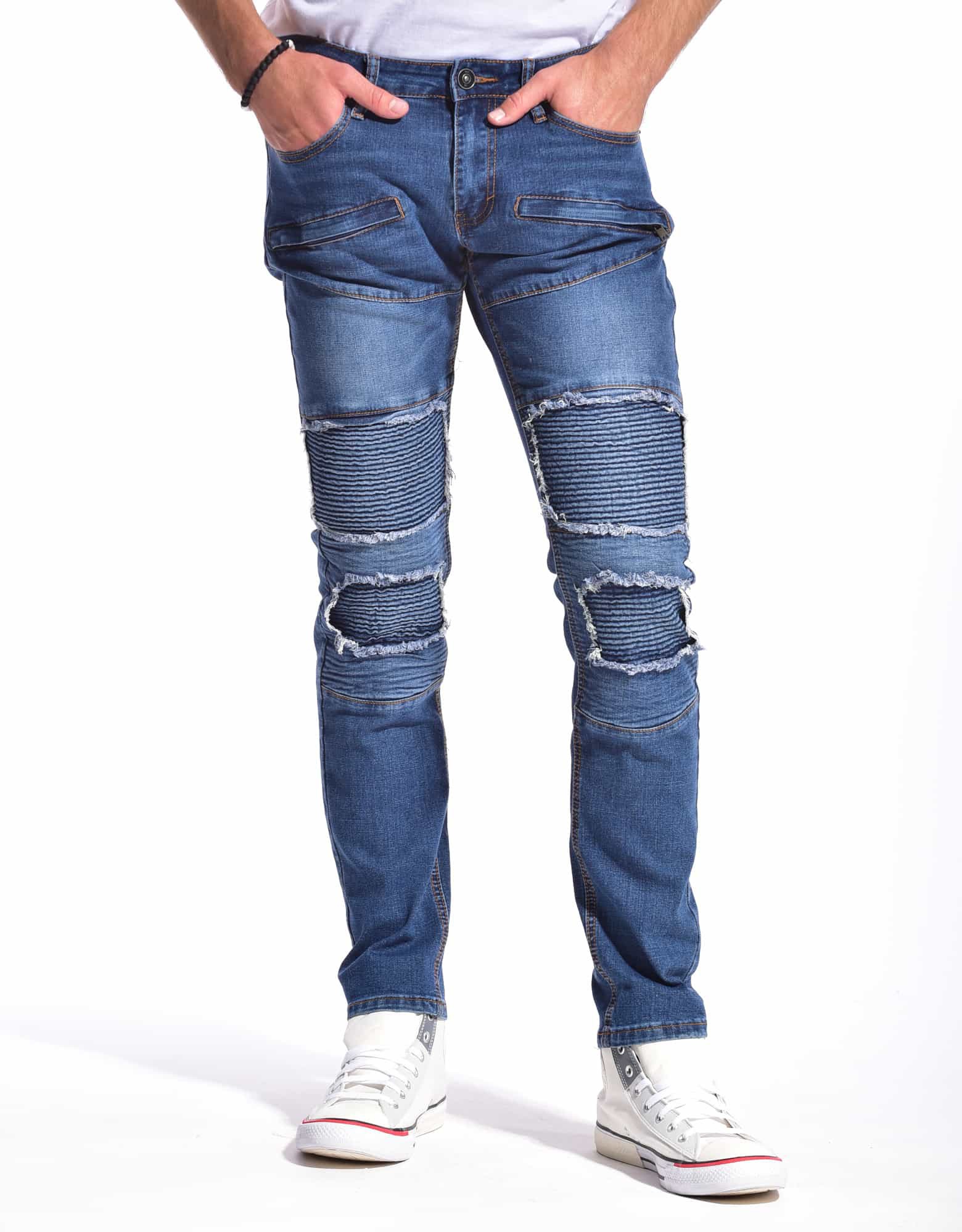 MEN'S MAMMOTH FIVE POCKETS MOTO SLIM FIT JEANS - image 1 of 11