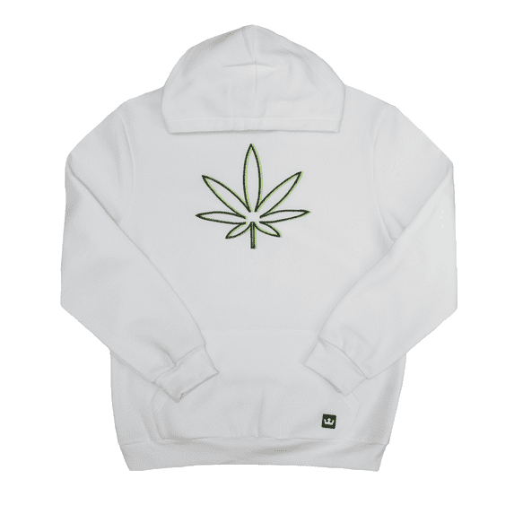 MEN'S MARIJUANA LEAF EMBROIDERED HOODIE