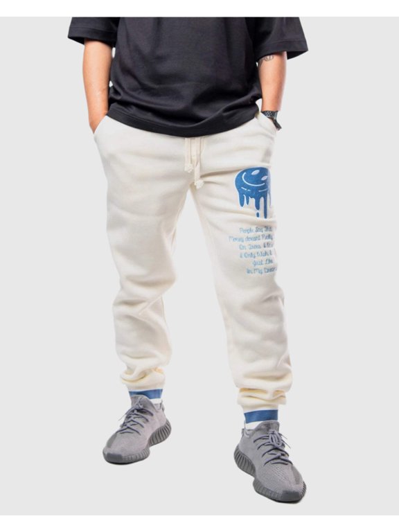 Men's Money Maker Fleece Varsity Joggers Slate off White Medium