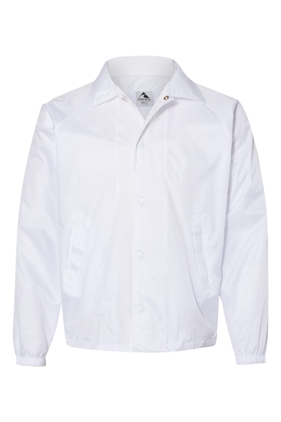 MEN'S NYLON COACH'S JACKET/LINED 2XL White