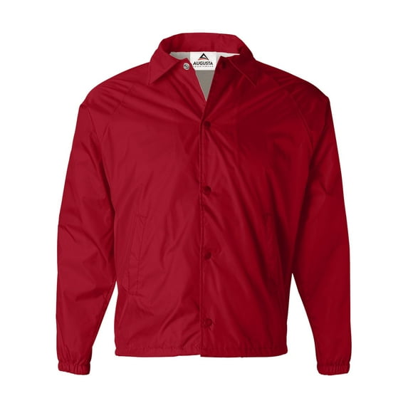 MEN'S NYLON COACH'S JACKET/LINED 5XL Red