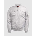 thumbnail image 1 of Men's Obadiah Microfiber Utility Bomber Jacket - Light Gray, Small, 1 of 5