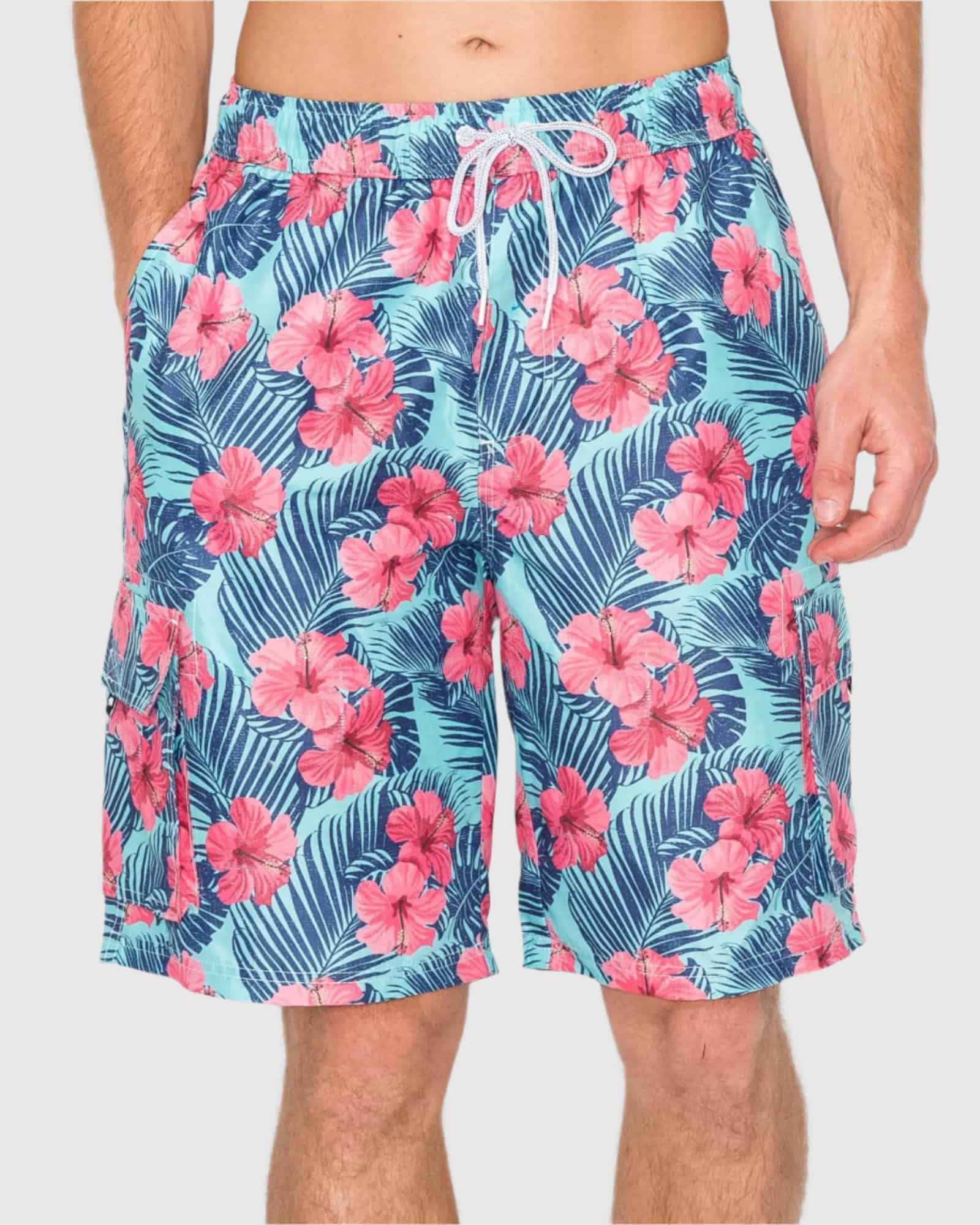Men's Retro Boardshorts in Ilima Flower