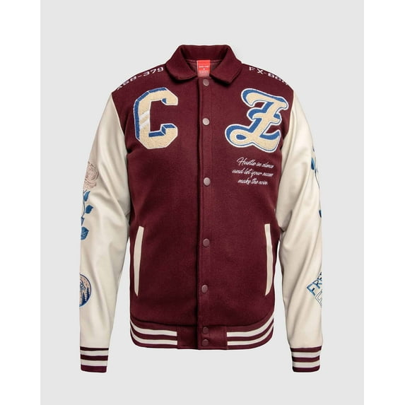 MEN'S PARADISE WOOLEN PATCHED VARSITY JACKET