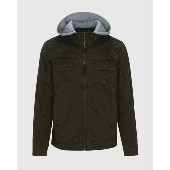 MEN'S RAGE HOODED TWILL JACKET
