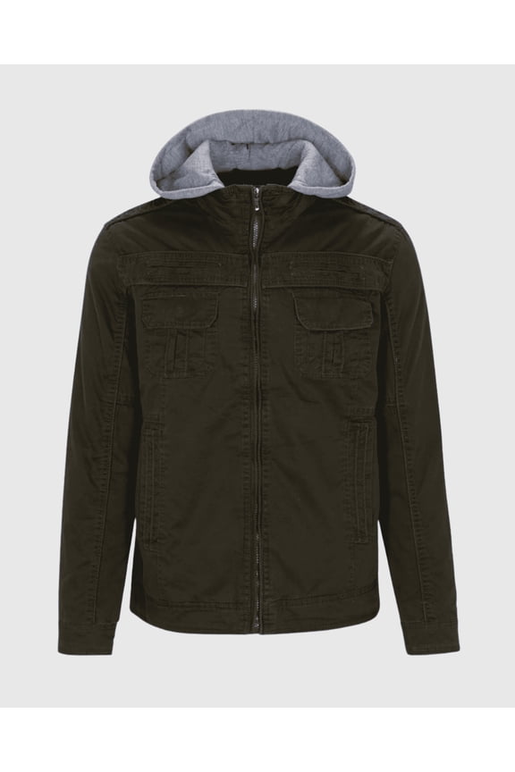 MEN'S RAGE HOODED TWILL JACKET