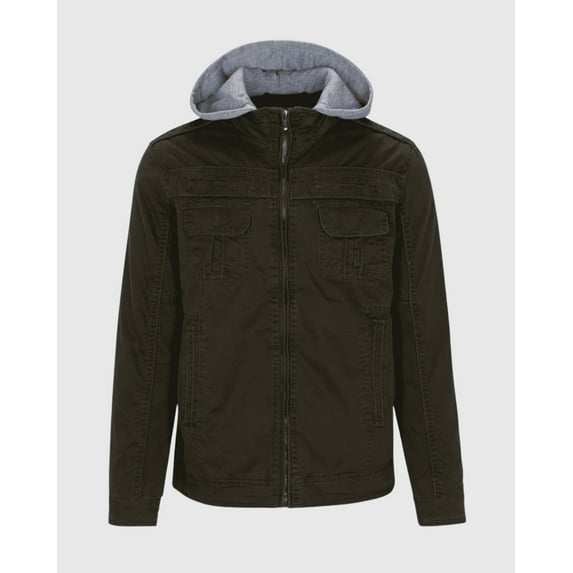 MEN'S RAGE HOODED TWILL JACKET