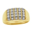 thumbnail image 1 of Bellano Men's Ring 0.25CT Round Diamond 10K Yellow Gold, 1 of 1