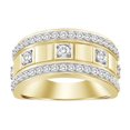 thumbnail image 1 of Bellano Men's Ring 1.00CT Round Diamond 14K White Gold, 1 of 1